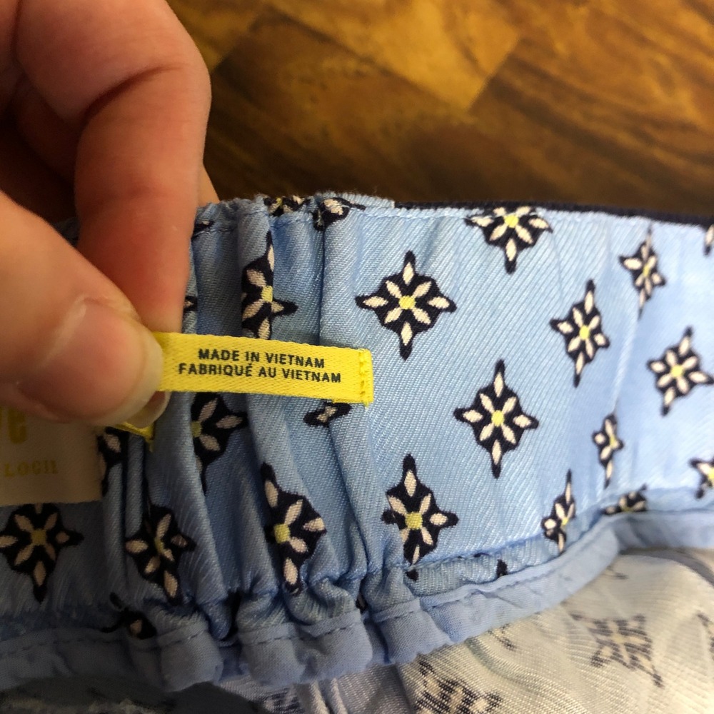 Maeve Light Blue & Navy Wide-Leg Printed Culottes - Picture 11 of 16